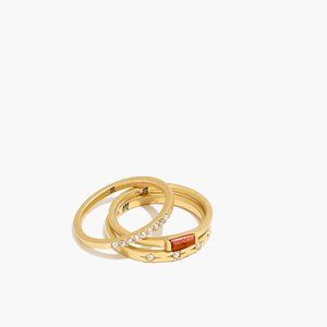 Madewell ring from Baguette Stacking Ring Set